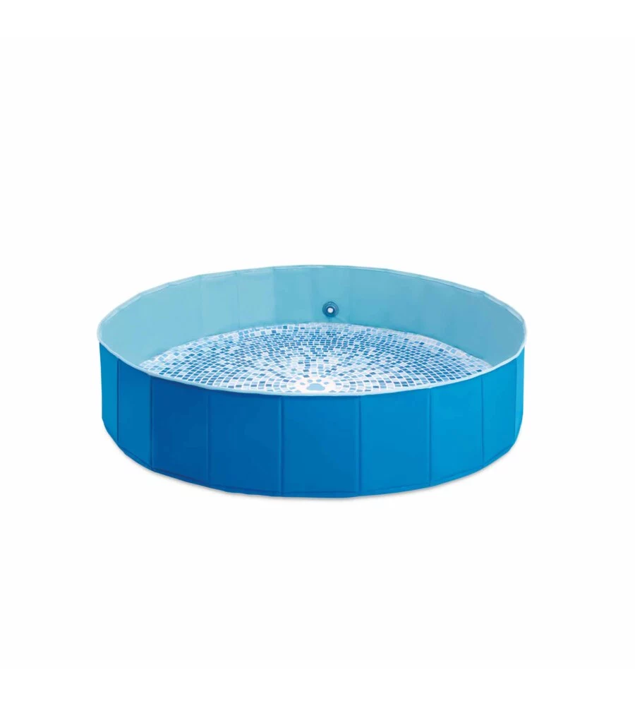 PISCINA FUORI TERRA CON STRUTTURA PIEGHEVOLE RIGIDA PER CANI INTEX AZZURRA 152X152X30 CM - COD. 48400NP