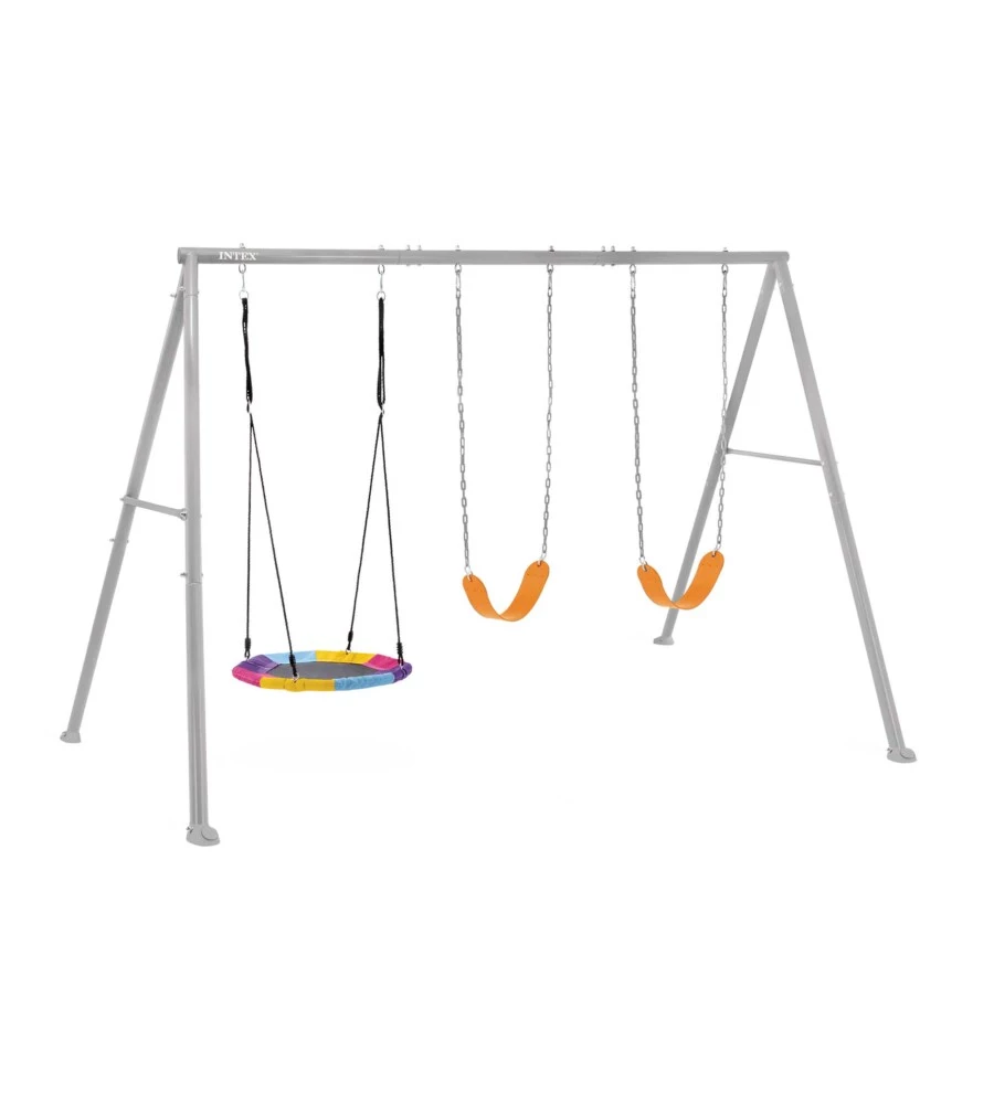 ALTALENA INTEX GRIGIO CON SET DI GIOCO A 3 FUNZIONI 343X235X200 CM - COD. 44134