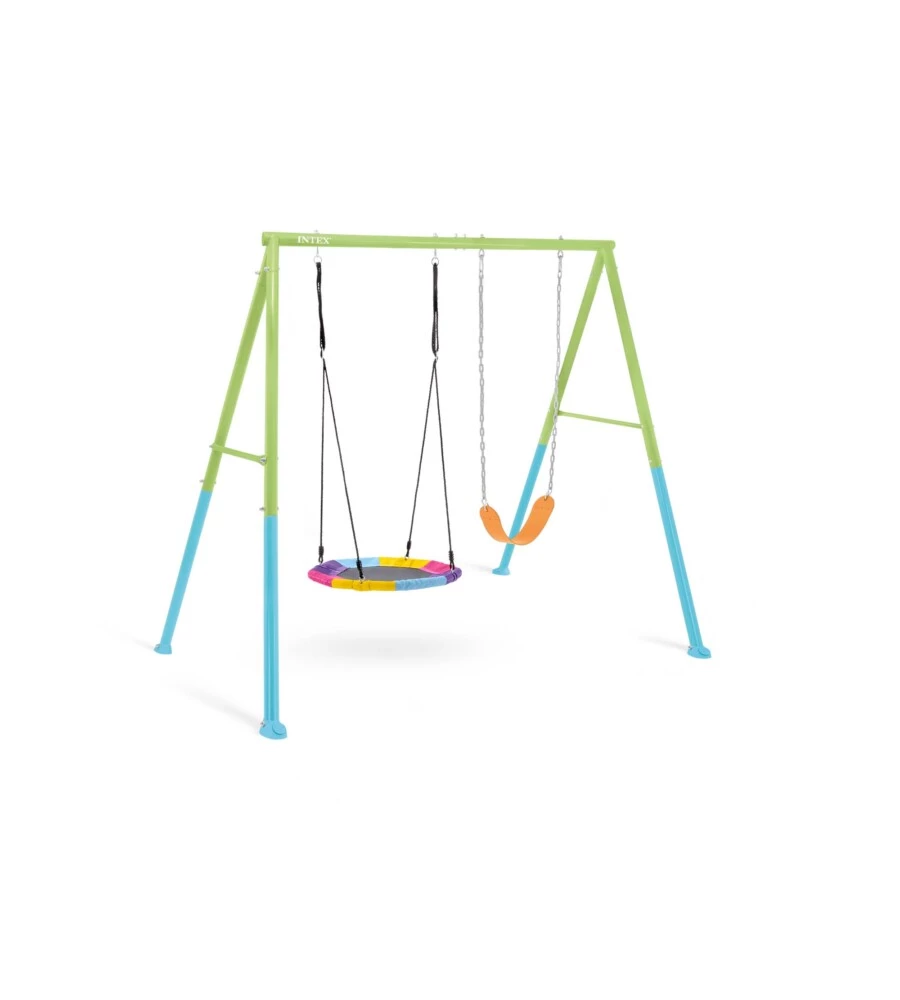 ALTALENA INTEX COLORATA CON SET DI GIOCO A 2 COMPONENTI 254X235X200 CM - COD. 44125