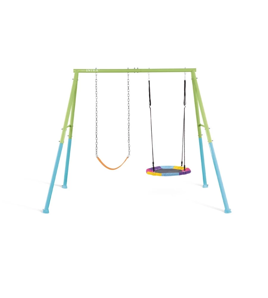 ALTALENA INTEX COLORATA CON SET DI GIOCO A 2 COMPONENTI 254X235X200 CM - COD. 44125