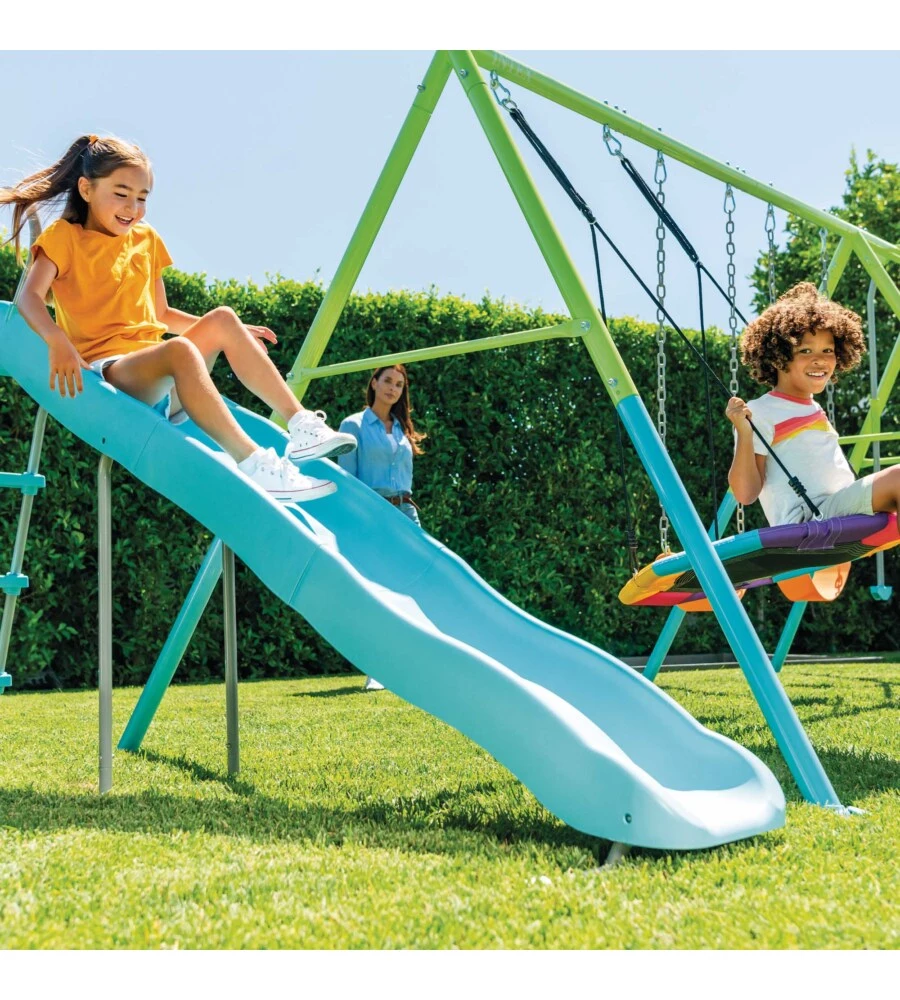 ALTALENA COLORATA INTEX CON SET DI GIOCO A 5 FUNZIONI 442X235X200 CM - COD. 44151