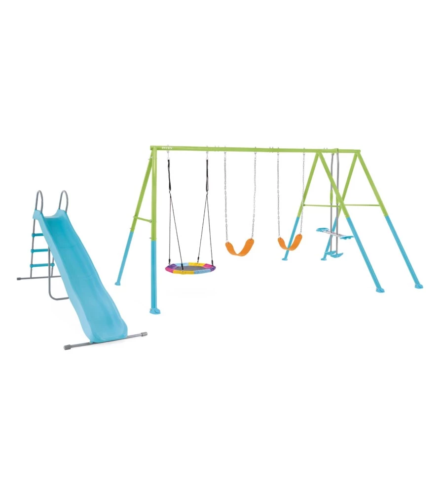 ALTALENA COLORATA INTEX CON SET DI GIOCO A 5 FUNZIONI 442X235X200 CM - COD. 44151