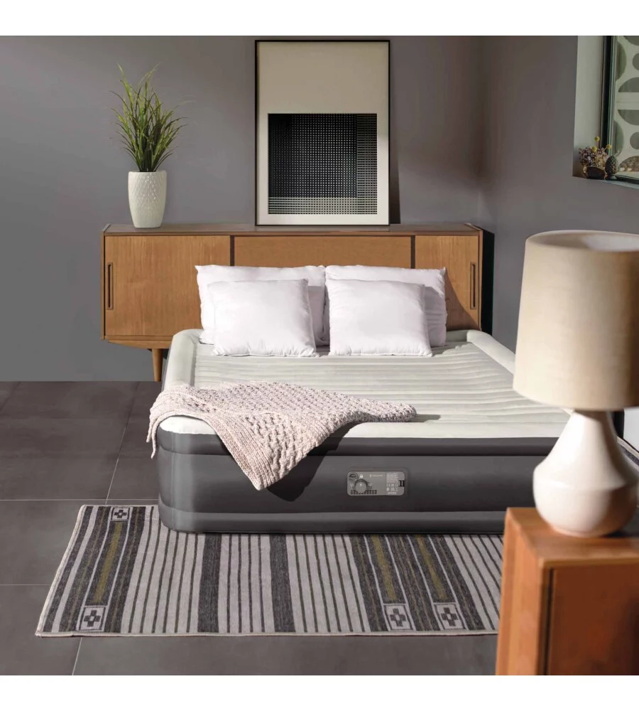 MATERASSO MATRIMONIALE GONFIABILE INTEX "TRUAIRE" MARRONE 152X203X51 CM - COD. 64030