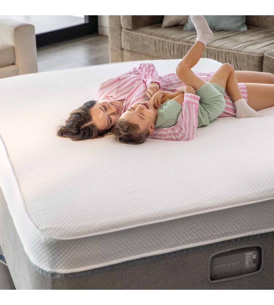 MATERASSO MATRIMONIALE GONFIABILE INTEX "TRUAIRE FOAM" MARRONE 152X203X51 CM - COD. 64084