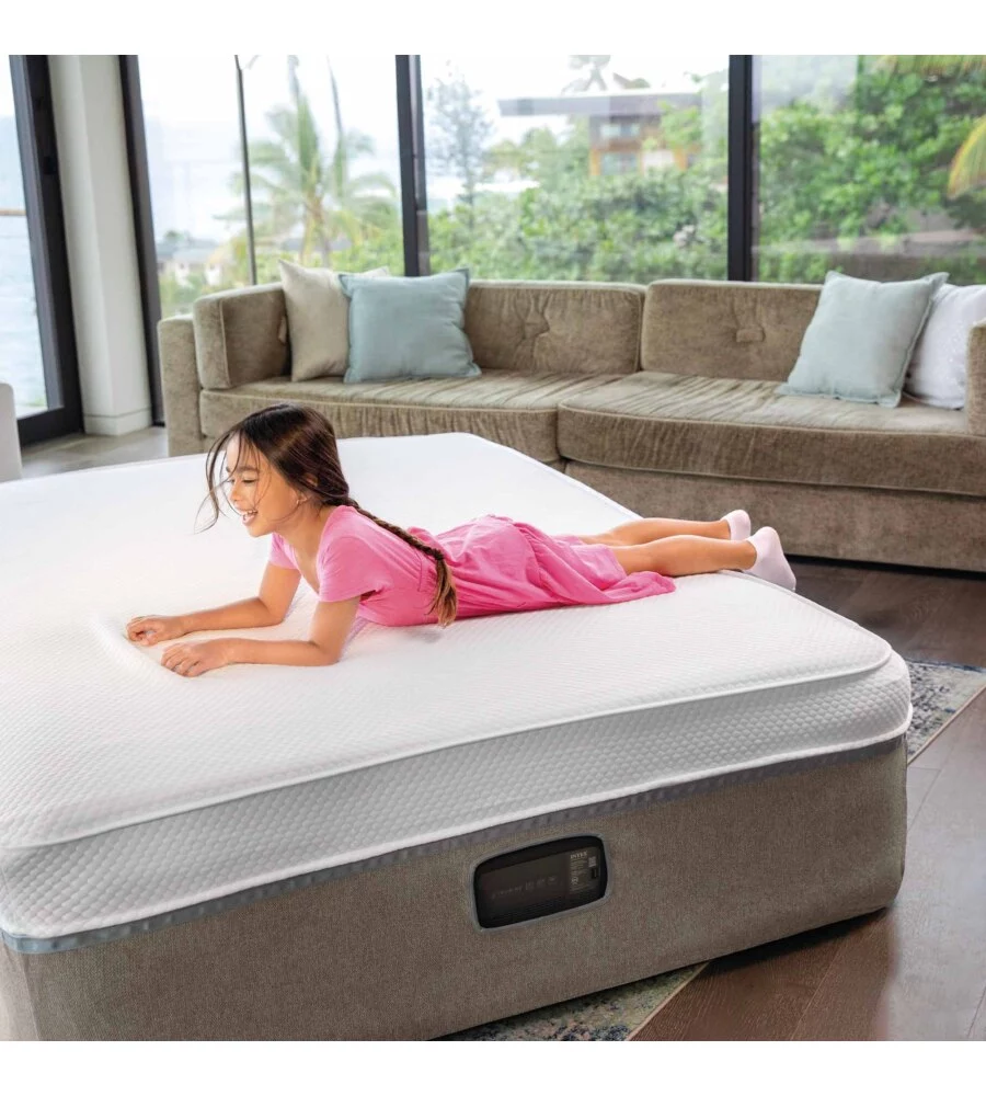 MATERASSO MATRIMONIALE GONFIABILE INTEX "TRUAIRE FOAM" MARRONE 152X203X51 CM - COD. 64084