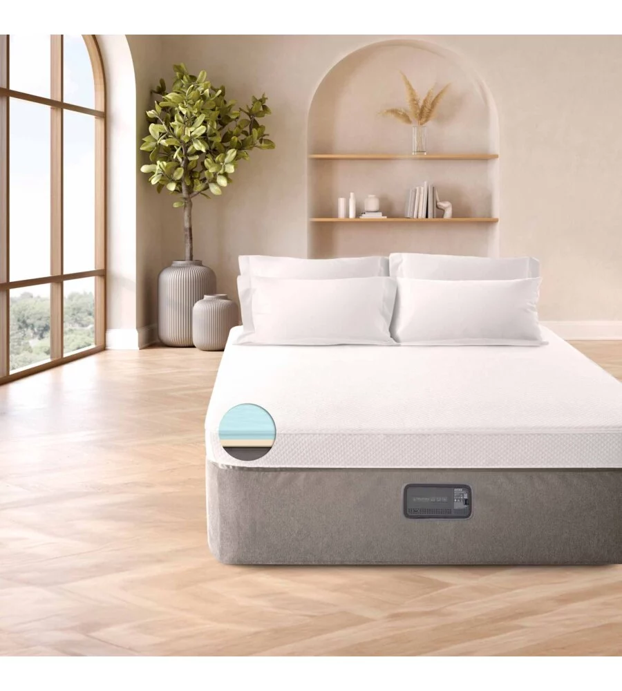 MATERASSO MATRIMONIALE GONFIABILE INTEX "TRUAIRE FOAM" MARRONE 152X203X51 CM - COD. 64084