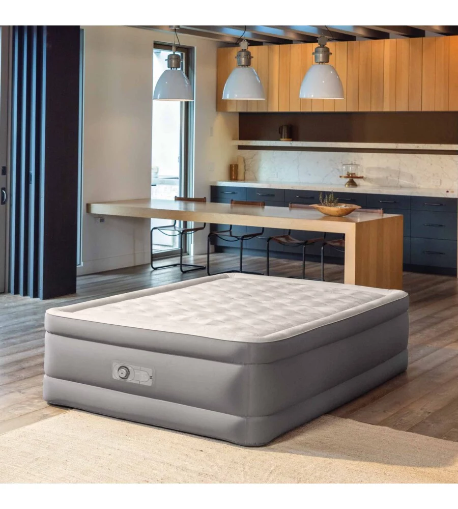 MATERASSO MATRIMONIALE GONFIABILE INTEX "TRUAIRE" MARRONE 152X203X51 CM - COD. 64040