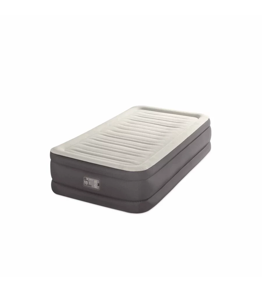 MATERASSO SINGOLO GONFIABILE INTEX "TRUAIRE COMFORT PLUSH" MARRONE 99X191X46 CM - COD. 64032