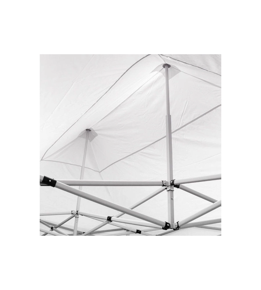 GAZEBO RICHIUDIBILE PIEGHEVOLE RIVIERA IN TESSUTO IMPERMEABILE E ANTI UV BIANCO 3X4,5 M