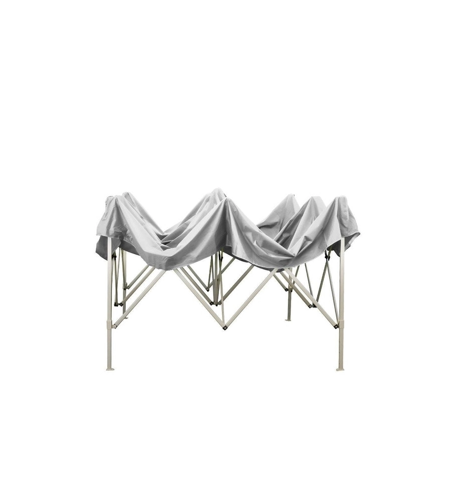 GAZEBO RICHIUDIBILE PIEGHEVOLE RIVIERA IN TESSUTO IMPERMEABILE E ANTI UV BIANCO 3X4,5 M