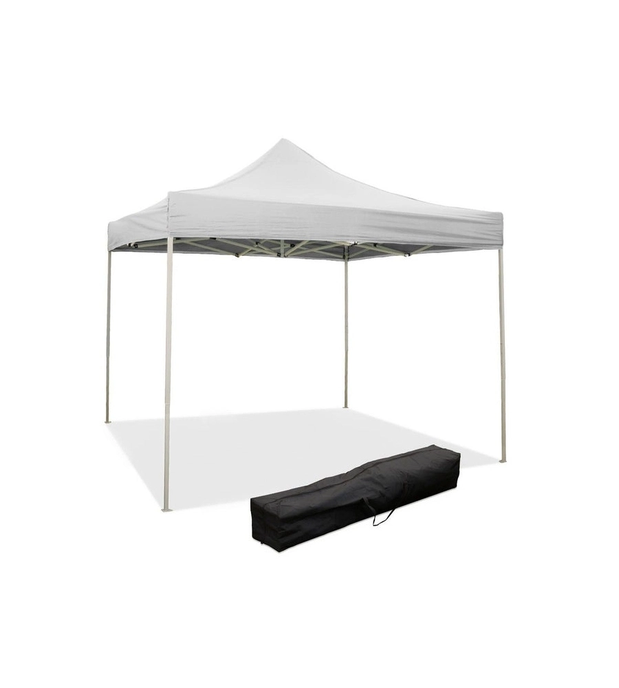 GAZEBO RICHIUDIBILE PIEGHEVOLE RIVIERA IN TESSUTO IMPERMEABILE E ANTI UV BIANCO 3X3 M