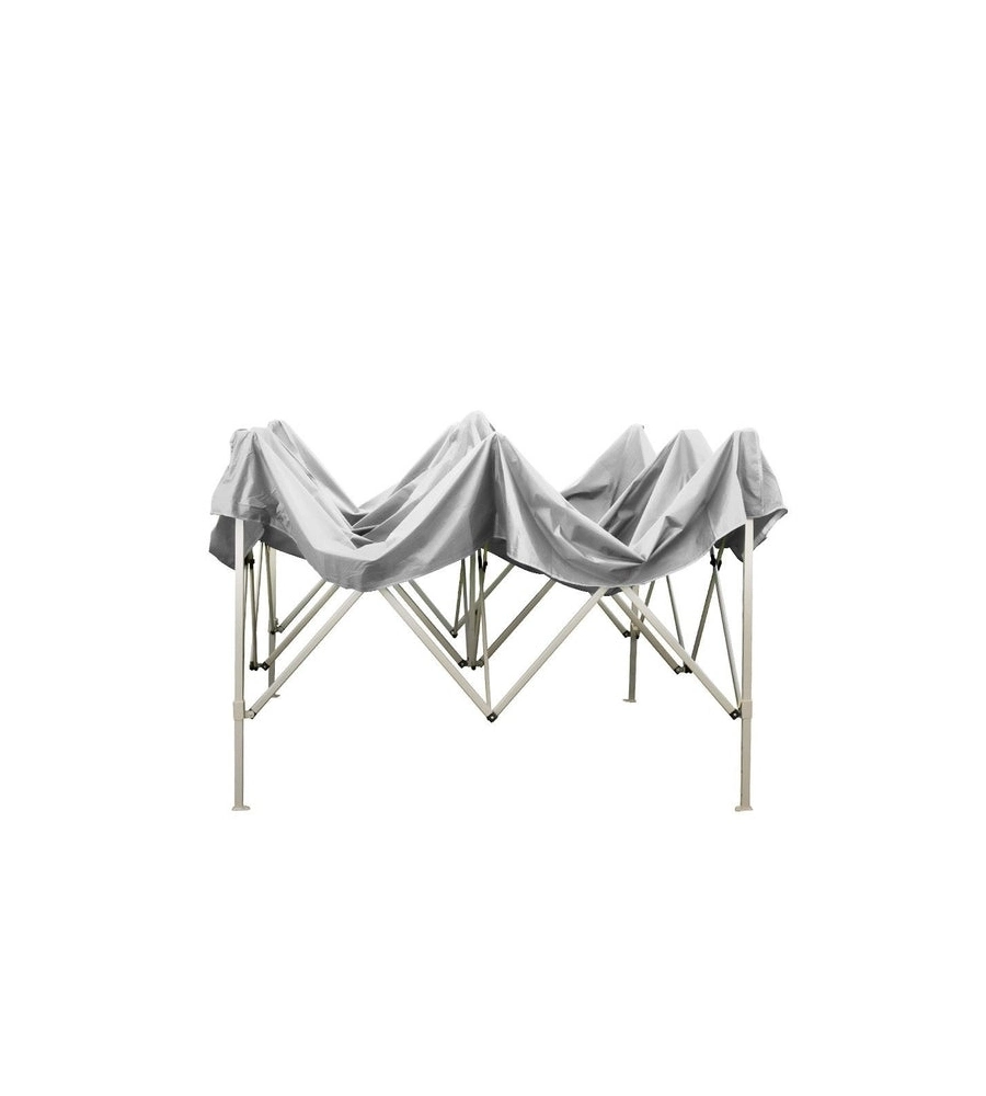 GAZEBO RICHIUDIBILE PIEGHEVOLE RIVIERA IN TESSUTO IMPERMEABILE E ANTI UV BIANCO 3X3 M
