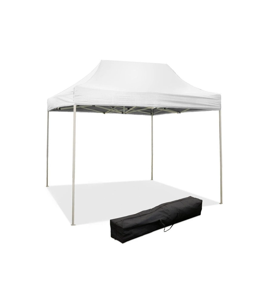 GAZEBO RICHIUDIBILE PIEGHEVOLE RIVIERA IN TESSUTO IMPERMEABILE E ANTI UV BIANCO 3X2 M