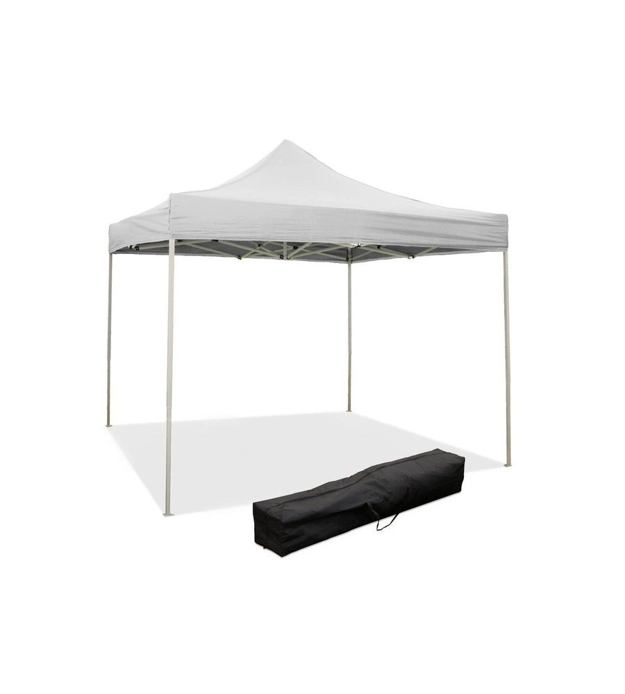 GAZEBO RICHIUDIBILE PIEGHEVOLE RIVIERA IN TESSUTO IMPERMEABILE E ANTI UV BIANCO 2X2 M