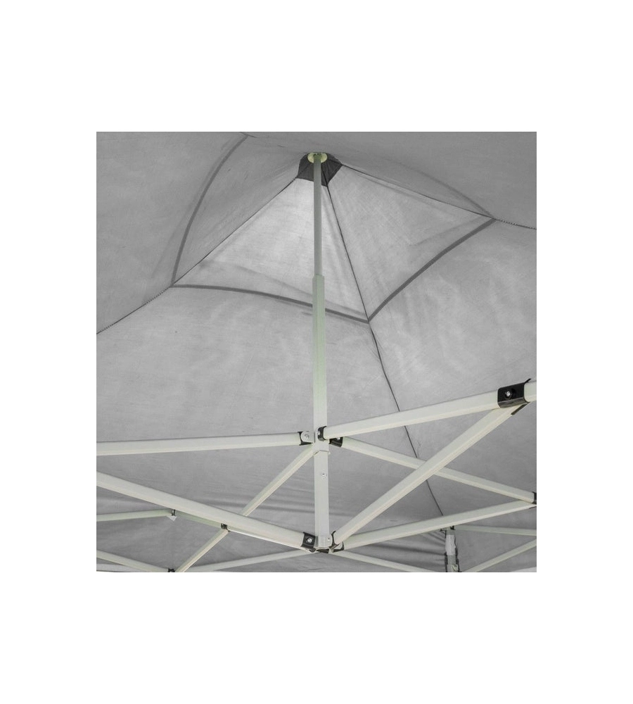 GAZEBO RICHIUDIBILE PIEGHEVOLE RIVIERA IN TESSUTO IMPERMEABILE E ANTI UV BIANCO 2X2 M