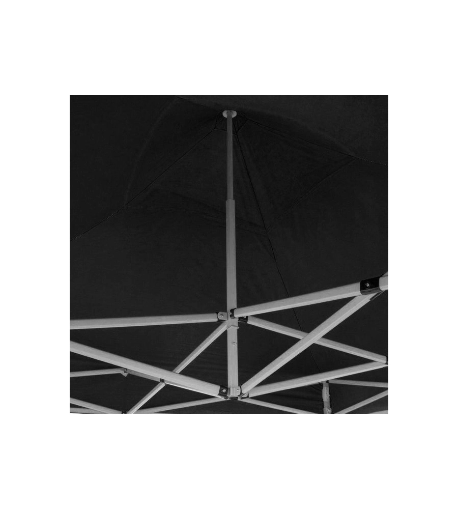 GAZEBO RICHIUDIBILE PIEGHEVOLE RIVIERA IN TESSUTO IMPERMEABILE E ANTI UV NERO 3X3 M