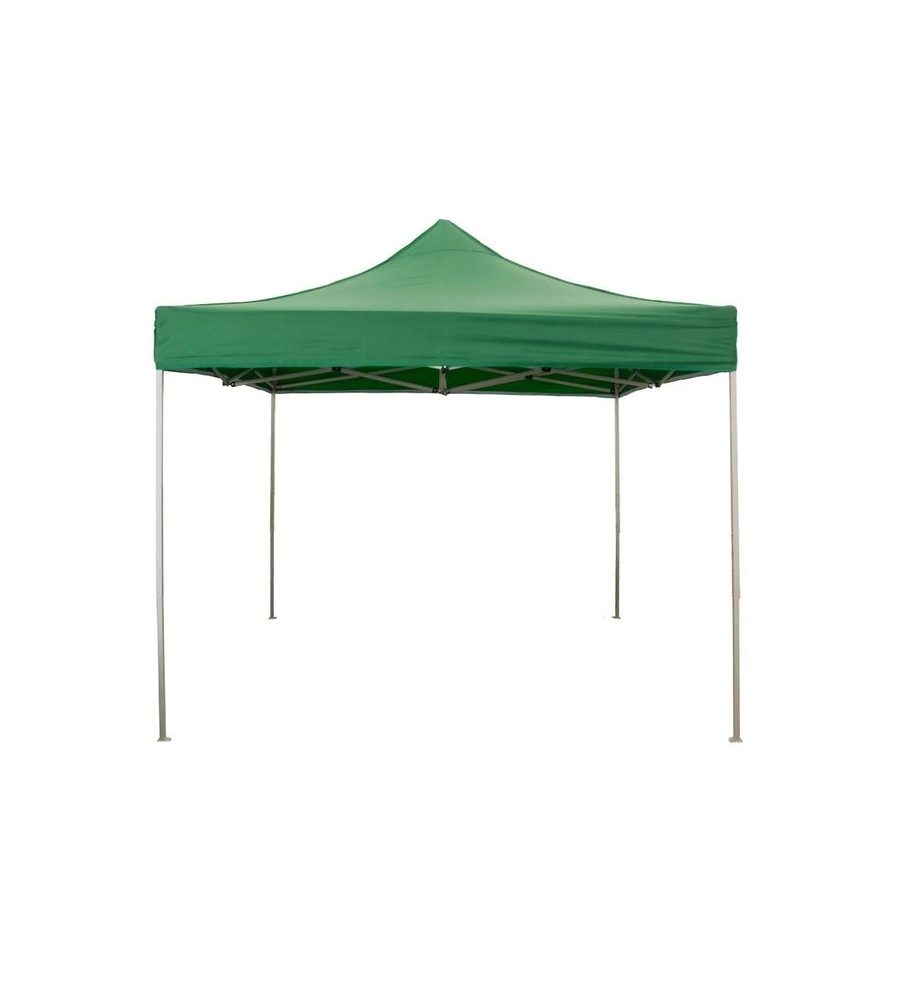 GAZEBO RICHIUDIBILE PIEGHEVOLE RIVIERA IN TESSUTO IMPERMEABILE E ANTI UV VERDE 3X3 M