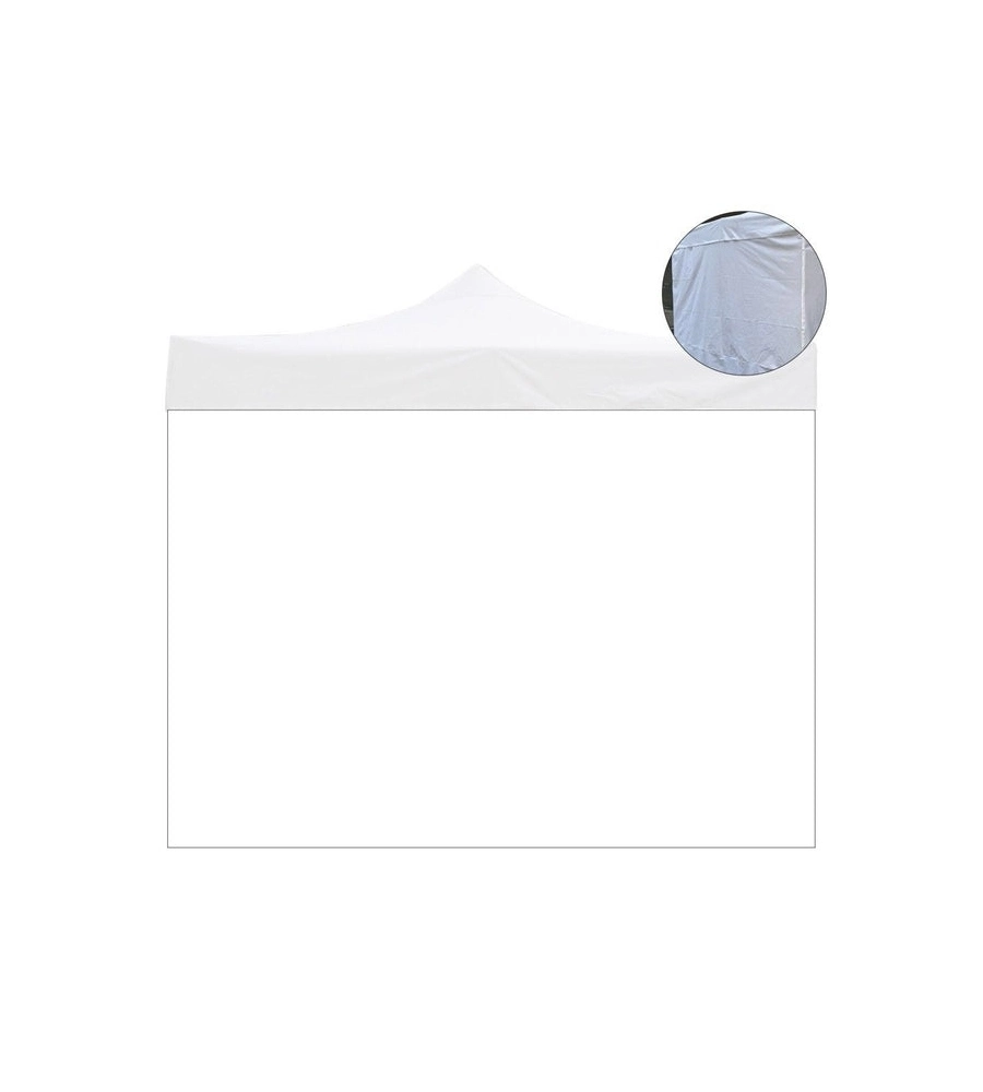 TELO LATERALE PER GAZEBO RIVIERA IN TESSUTO IMPERMEABILE E ANTI UV BIANCO 3X6 M