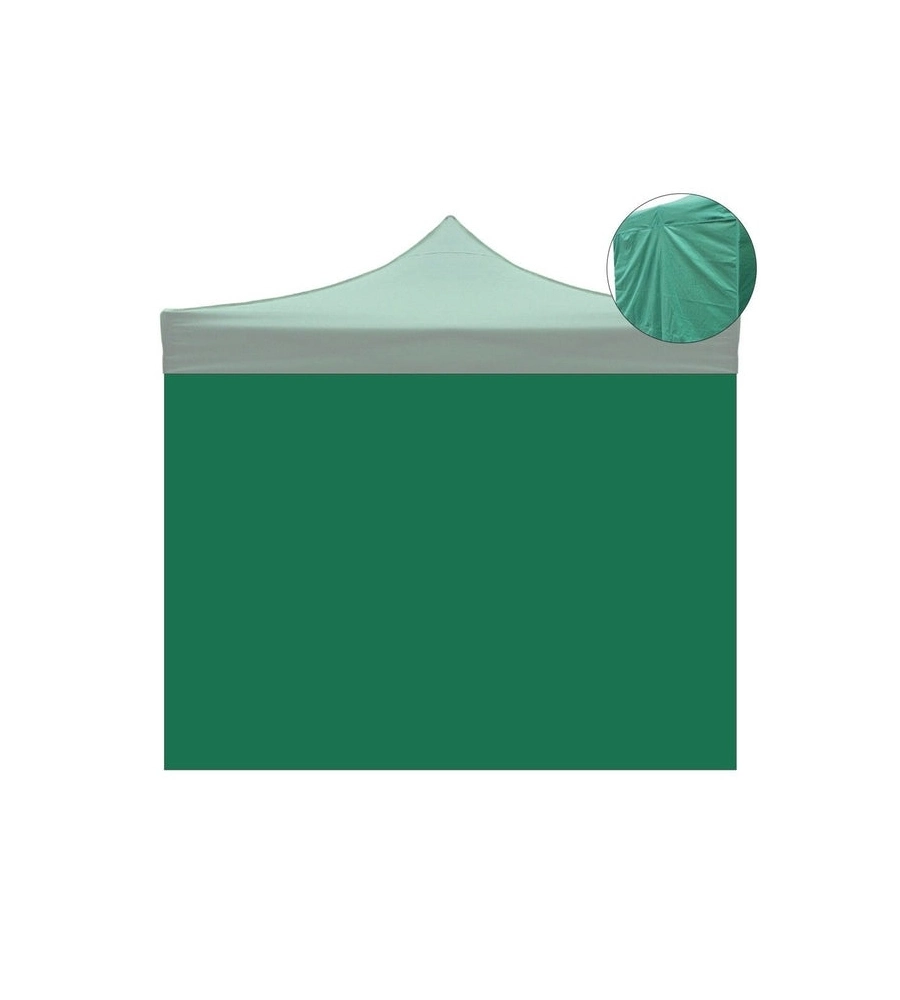 TELO LATERALE PER GAZEBO RIVIERA IN TESSUTO IMPERMEABILE E ANTI UV VERDE 3X3 M
