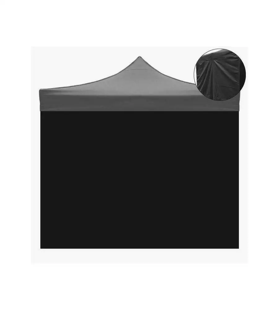 TELO LATERALE PER GAZEBO RIVIERA IN TESSUTO IMPERMEABILE E ANTI UV NERO 3X3 M