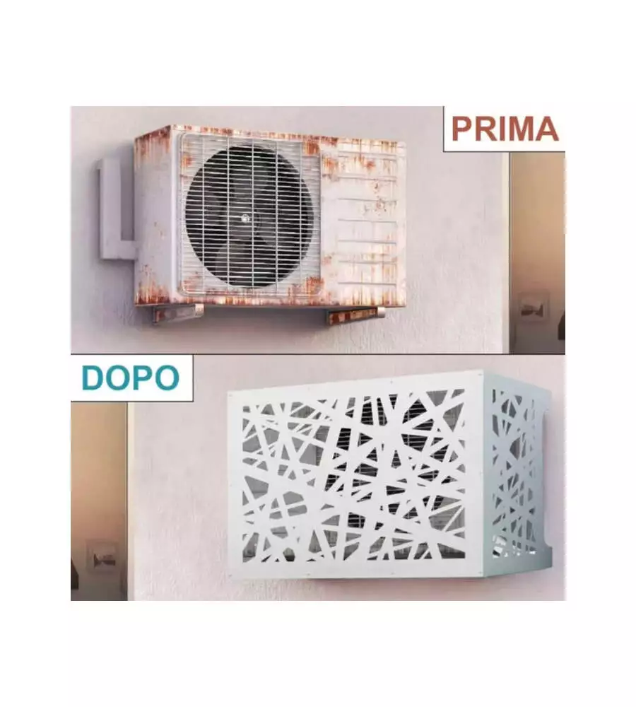COPRI CLIMATIZZATORE RIVIERA "ARTIST" IN ALLUMINIO BIANCO 86X44X68 CM