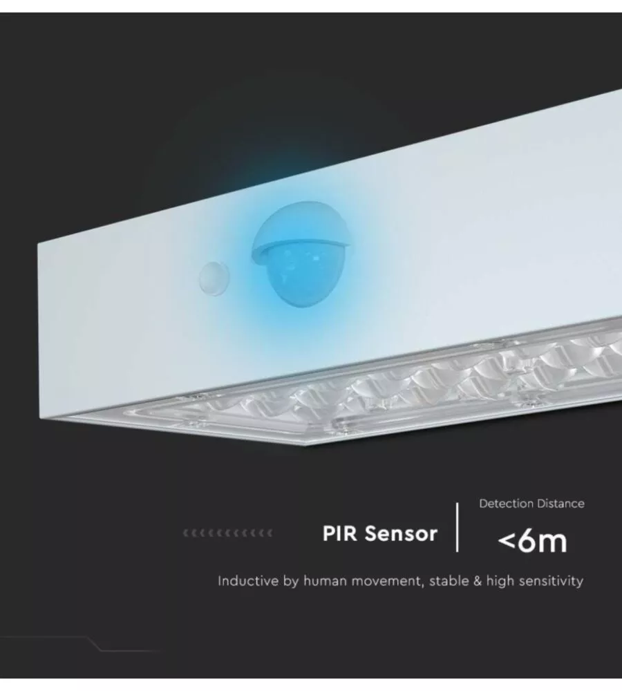 LAMPADA LED A MURO DA ESTERNO VTAC BIANCO 8000K