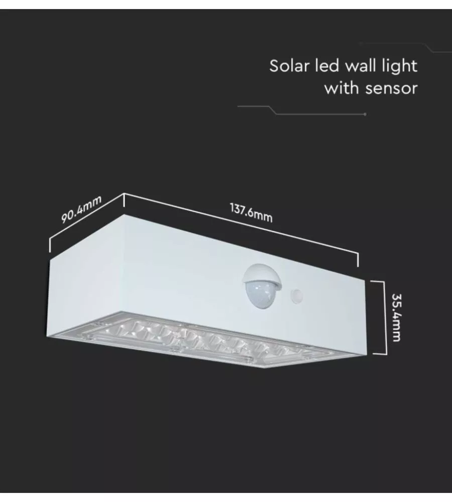 LAMPADA LED A MURO DA ESTERNO VTAC BIANCO 8000K
