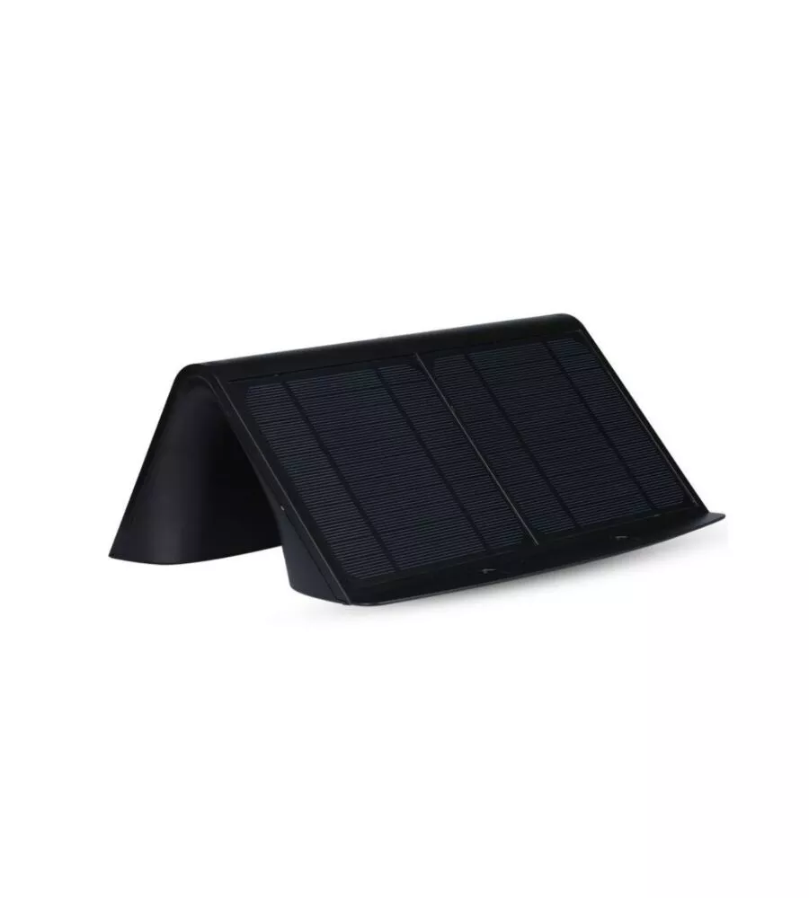 LAMPADA LED SOLARE A MURO DA ESTERNO VTAC NERO 4000K