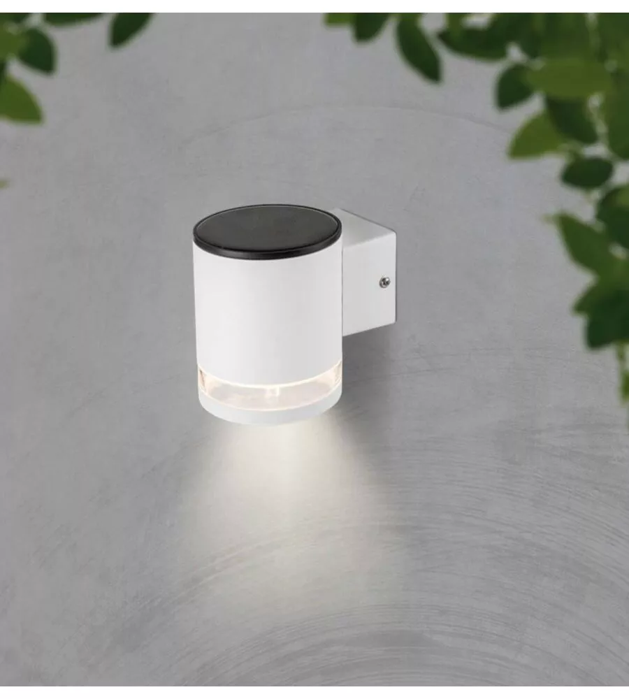 APPLIQUE LED DA ESTERNO VTAC BIANCO CILINDRICO 3000K