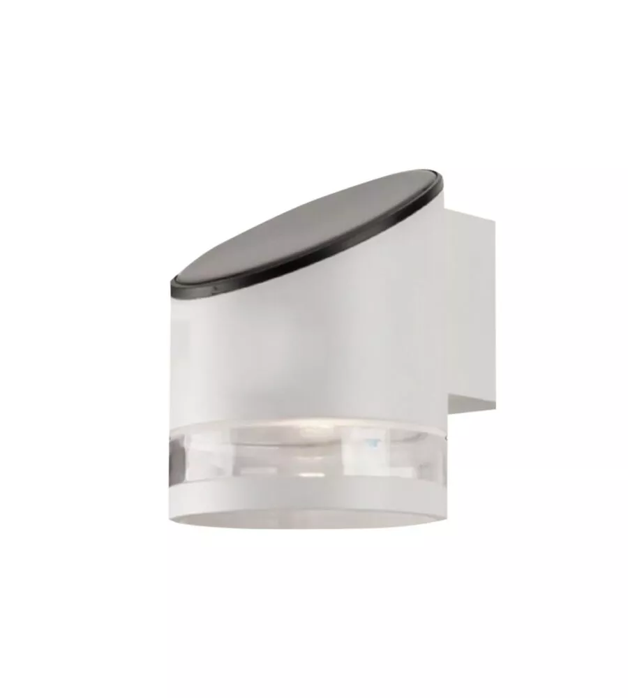 APPLIQUE LED DA ESTERNO VTAC BIANCO CILIDRICA OBLIQUA 3000K