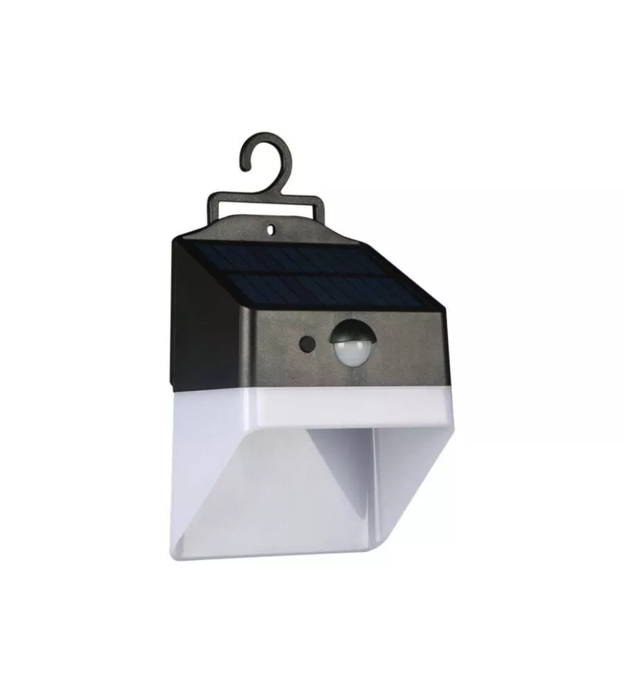 APPLIQUE LED DA ESTERNO VTAC NERO CON SENSORE 4000K