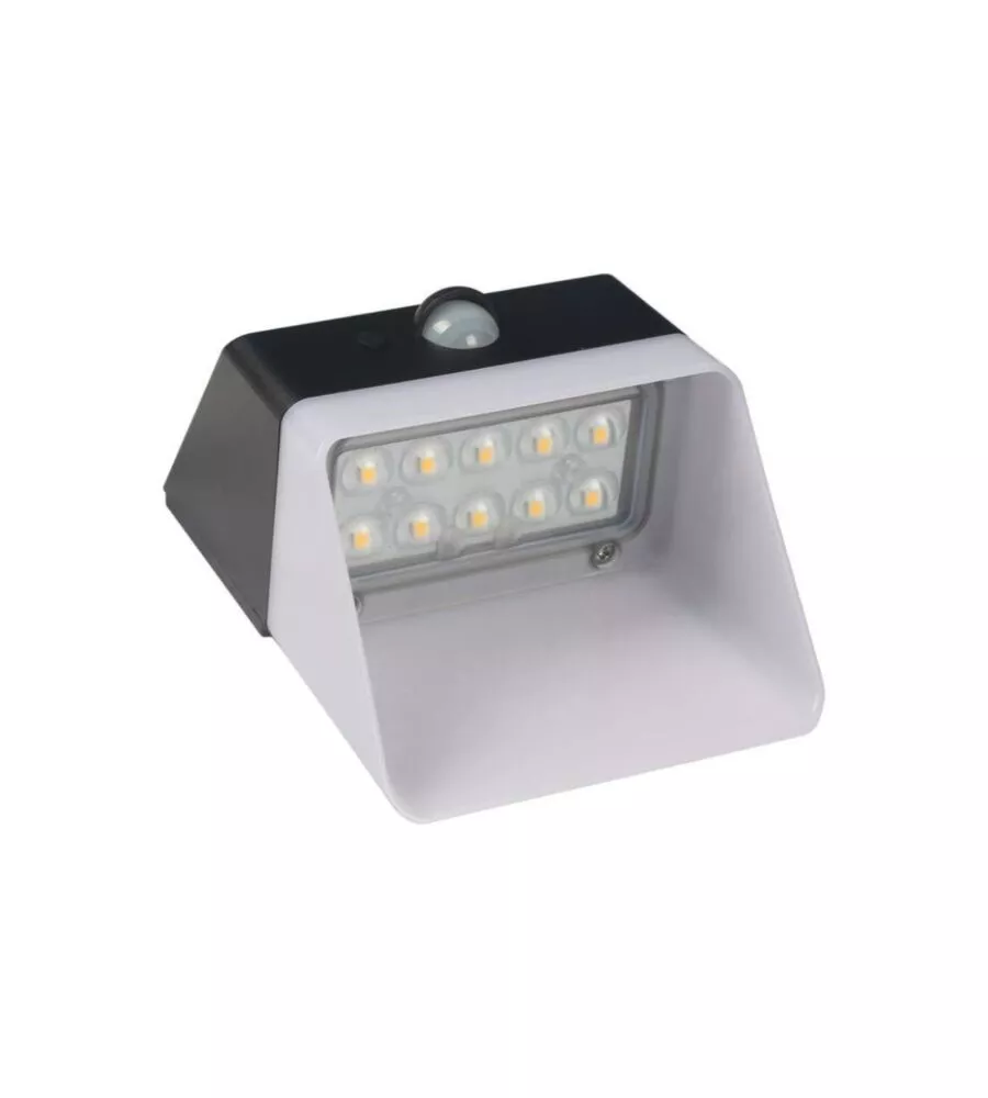 APPLIQUE LED DA ESTERNO VTAC NERO CON SENSORE 4000K