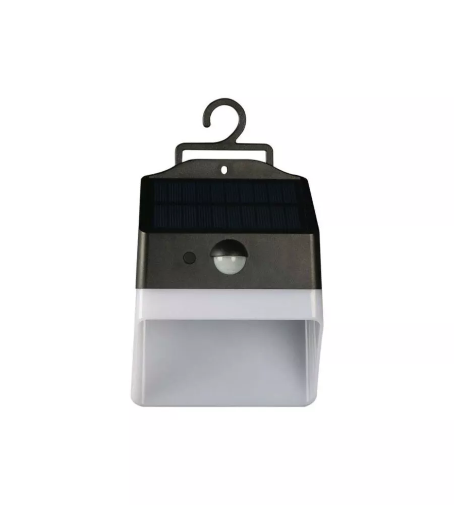 APPLIQUE LED DA ESTERNO VTAC NERO CON SENSORE 4000K