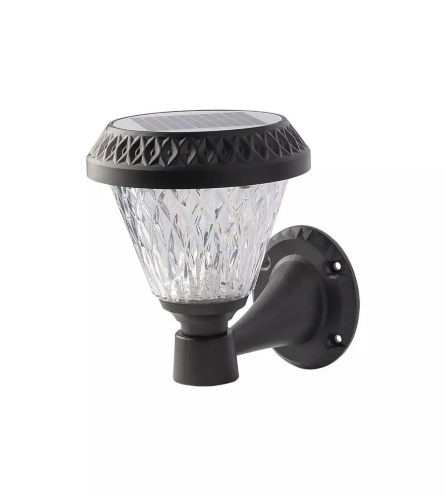 APPLIQUE LED SOLARE DA ESTERNO VTAC A CONO CON TELECOMANDO 3IN1