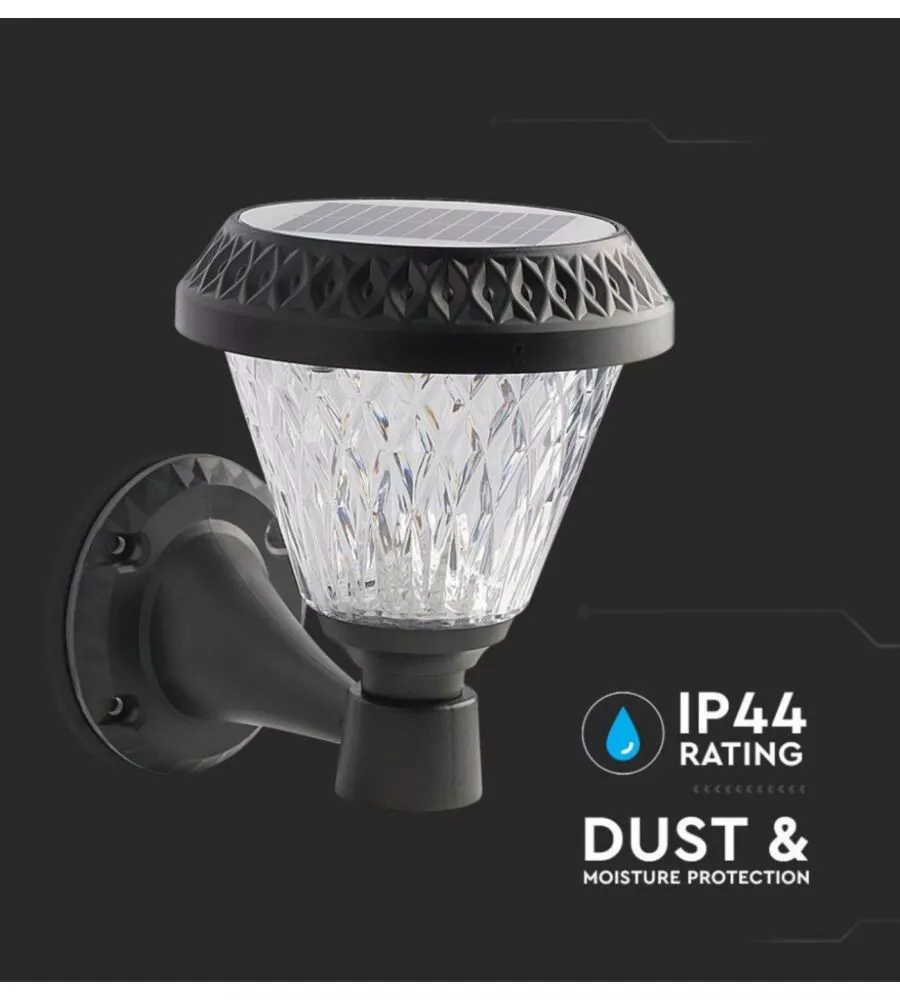 APPLIQUE LED SOLARE DA ESTERNO VTAC A CONO CON TELECOMANDO 3IN1