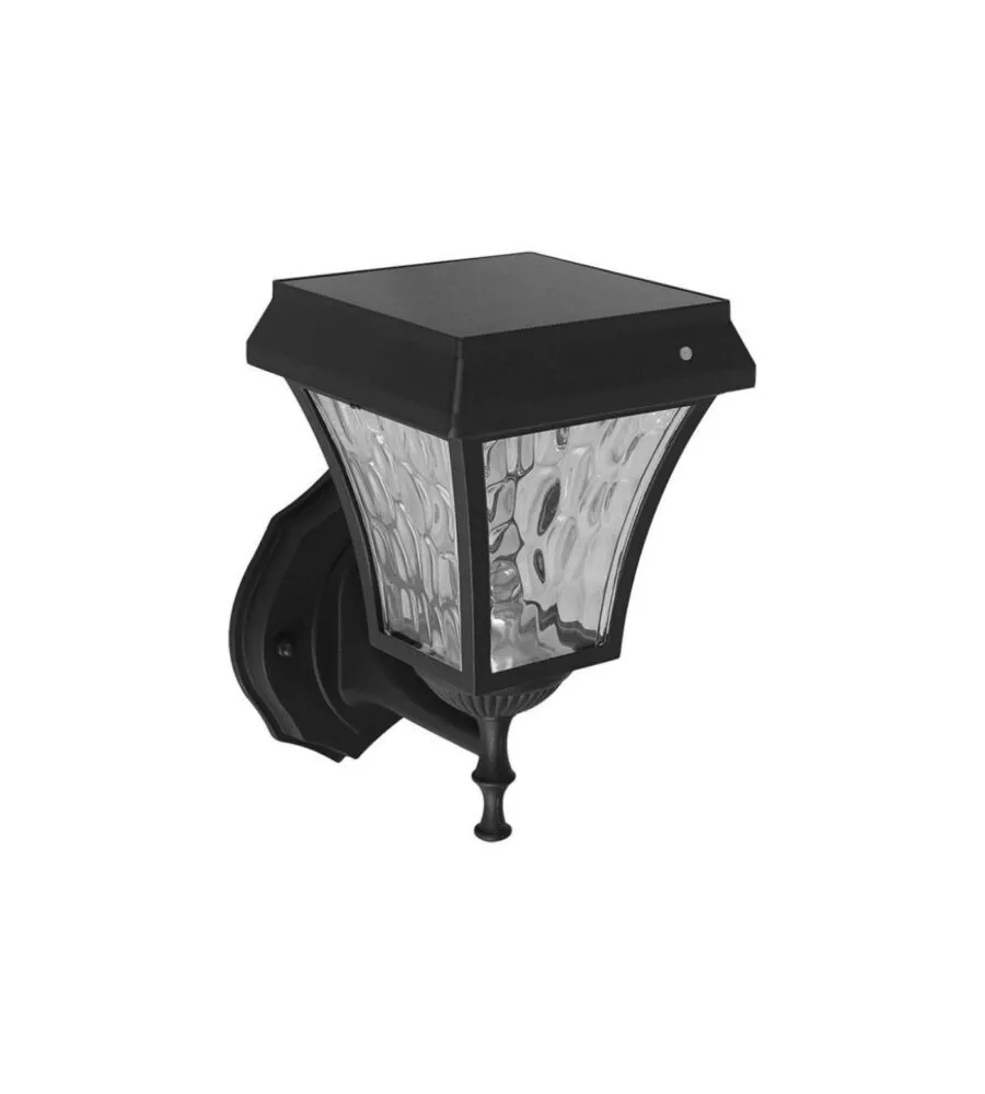 APPLIQUE LED SOLARE A MURO DA ESTERNO VTAC NERO 3000+4000+6000K