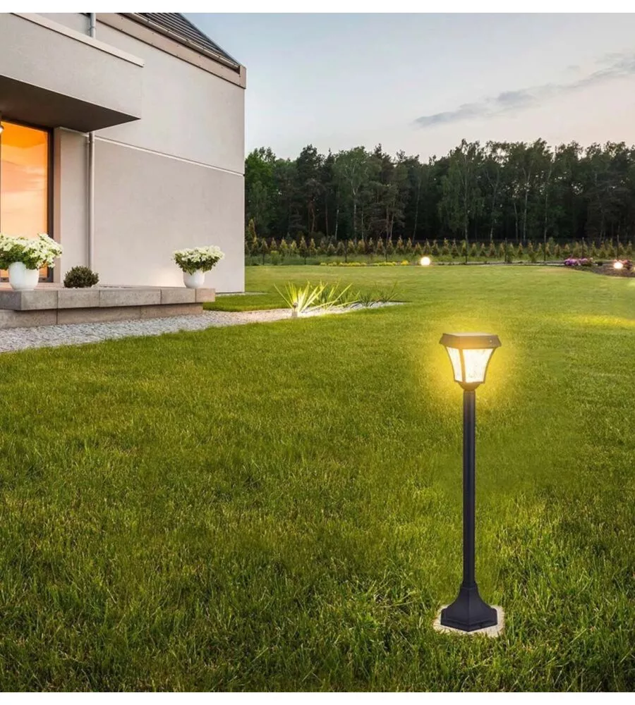 PALO LED SOLARE  DA ESTERNO VTAC NERO 3000+4000+6000K