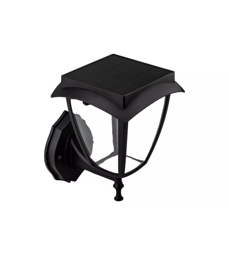 APPLIQUE LED SOLARE VTAC NERO 3000+6000K