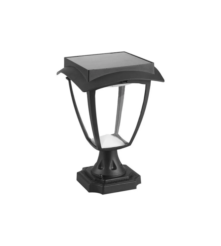 PALO LED SOLARE DA ESTERNO VTAC NERO 3000+6000K