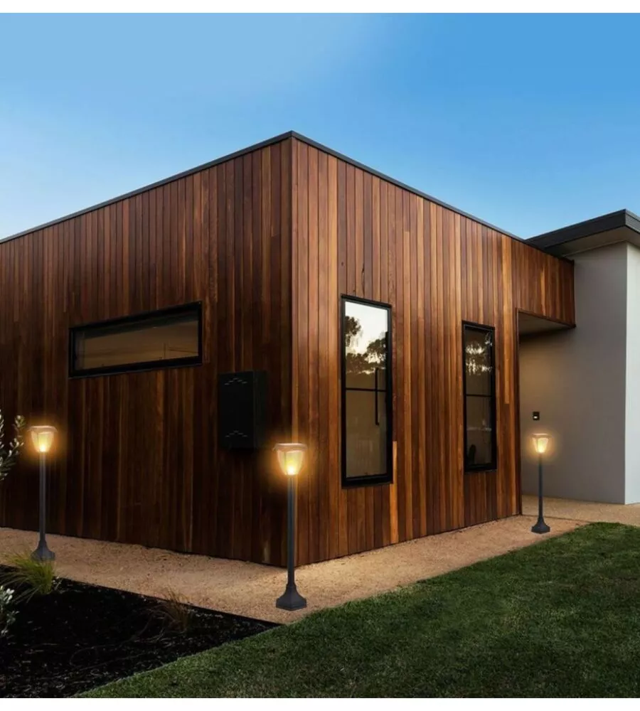 PALO LED SOLARE DA ESTERNO VTAC NERO 3000+6000K