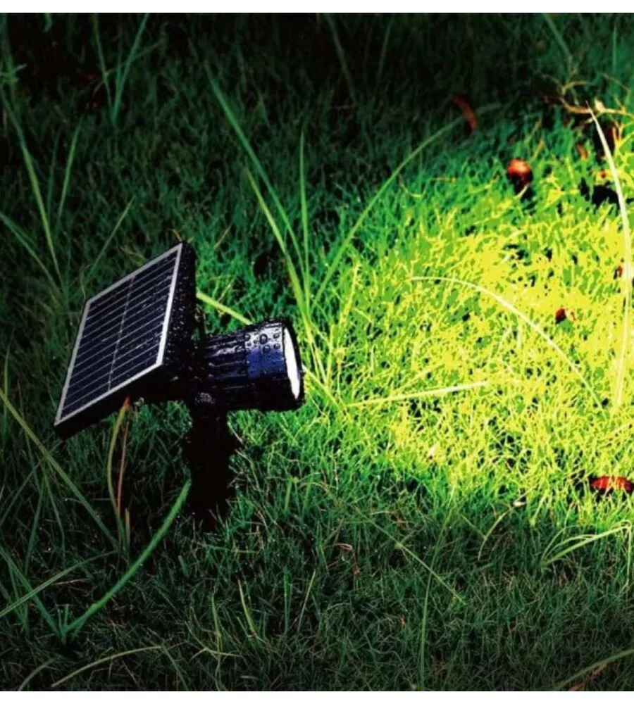 PICCHETTO FARETTO LED SOLARE DA ESTERNO VTAC NERO 400K