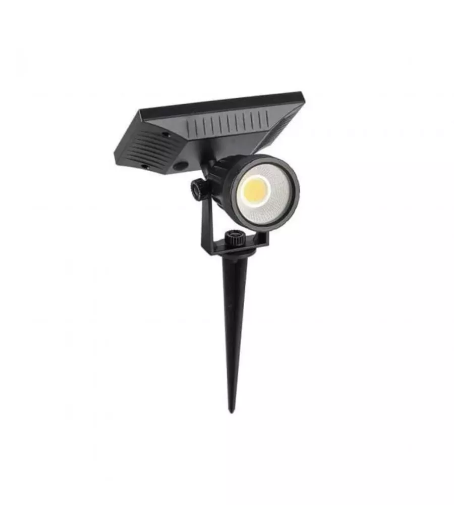 PICCHETTO FARETTO LED SOLARE DA ESTERNO VTAC NERO 400K