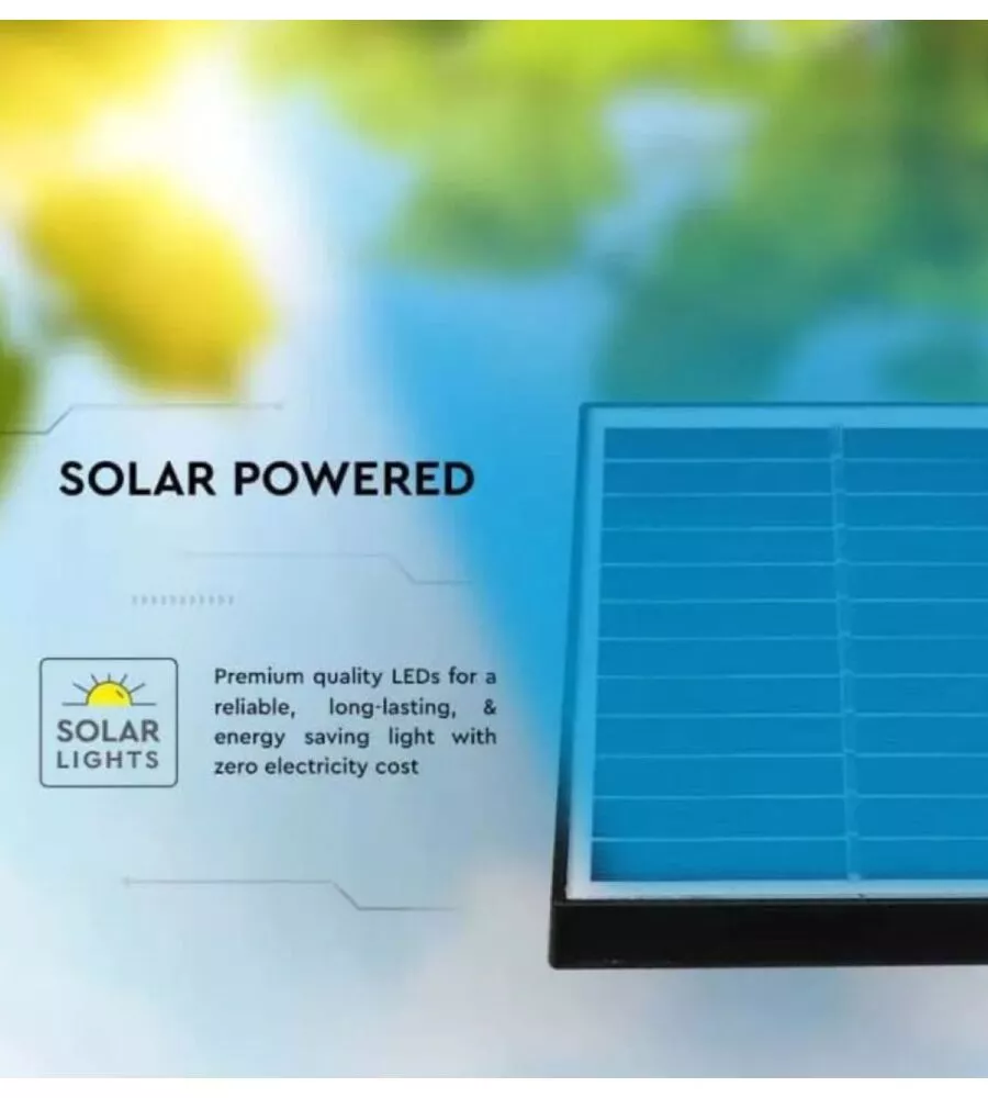 PICCHETTO FARETTO LED SOLARE DA ESTERNO VTAC NERO 400K