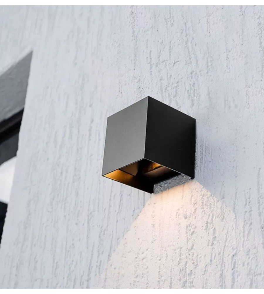 APPLIQUE LED SOLARE DA ESTERNO VTAC NERO 3000K