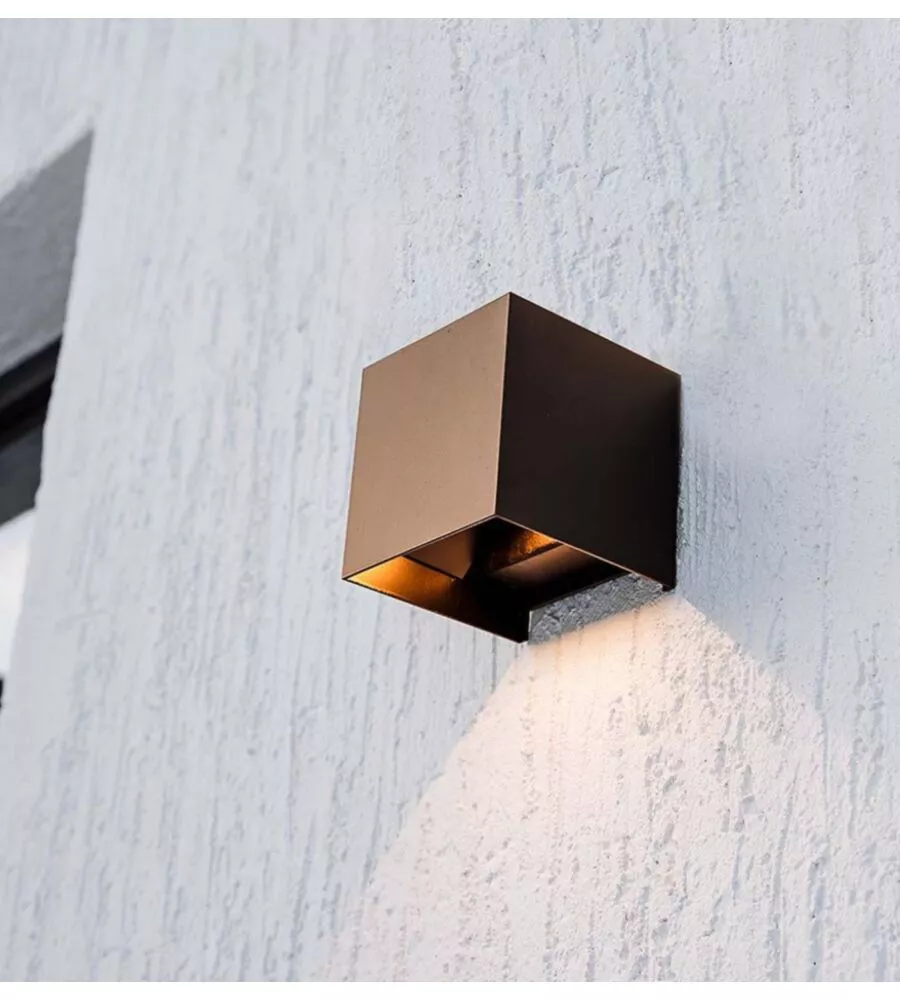 APPLIQUE LED SOLARE DA ESTERNO VTAC MARRONE 3000K