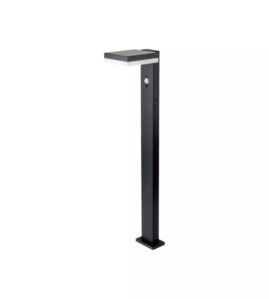 PIANTANA LED SOLARE DA ESTERNO VTAC QUADRATA NERO 3000K