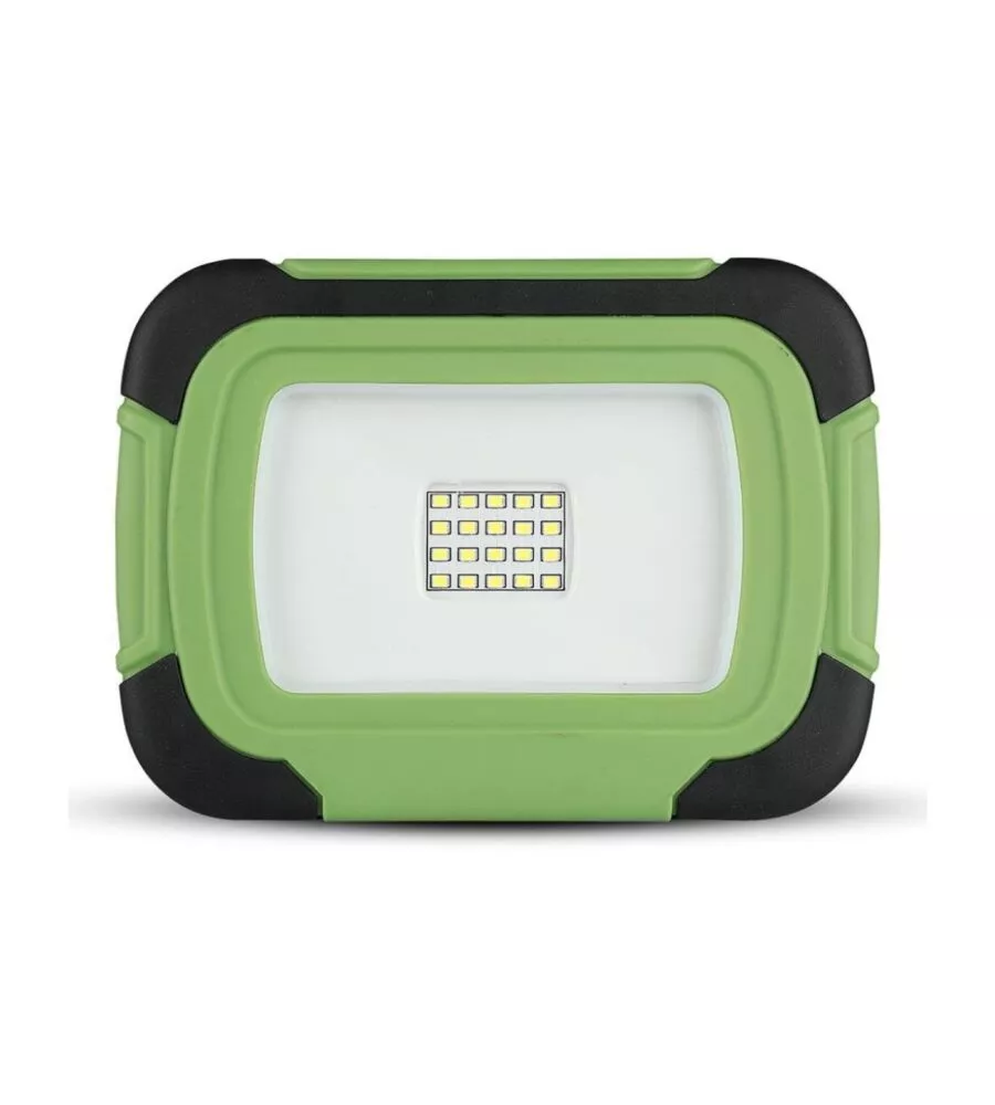 FARO LED RICARICABILE VTAC VERDE 4000K 10W