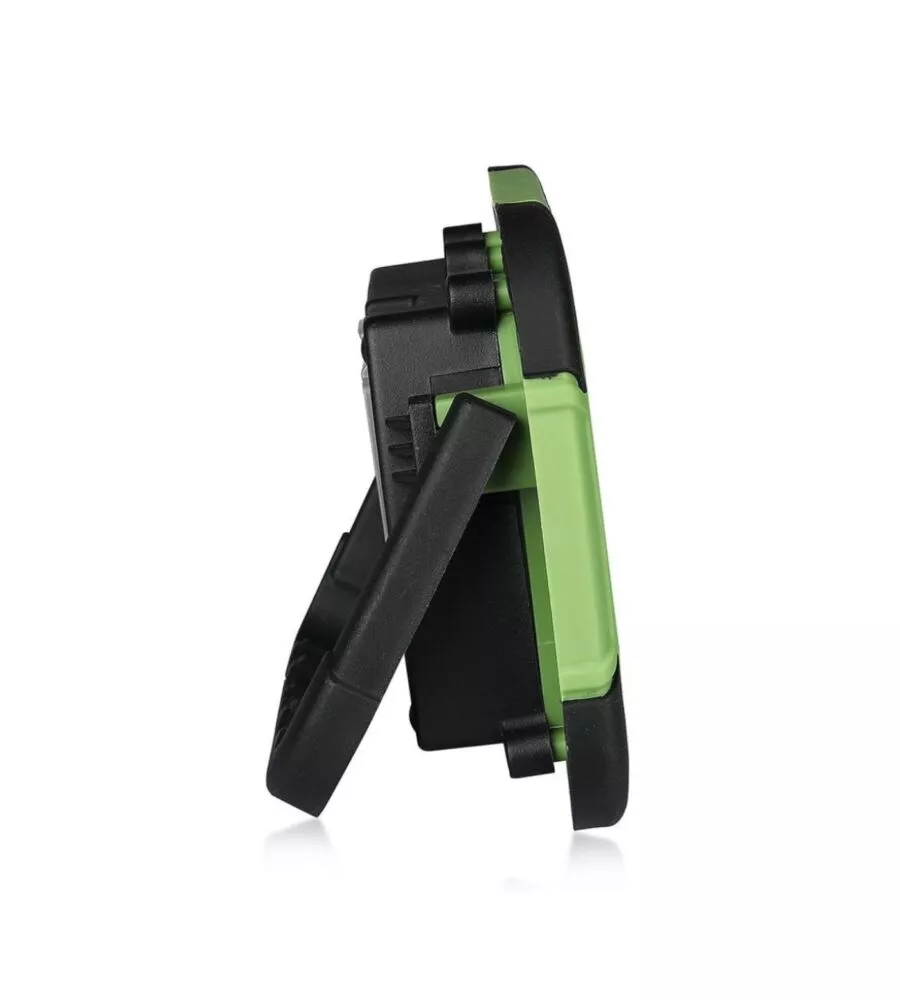 FARO LED RICARICABILE VTAC CON SOS FLASH VERDE 6400K 10W