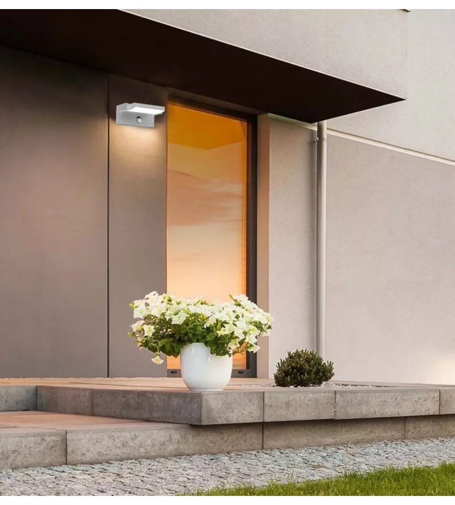 APPLIQUE LED SOLARE DA ESTERNO RETTANGOLARE VTAC NERO 4000K