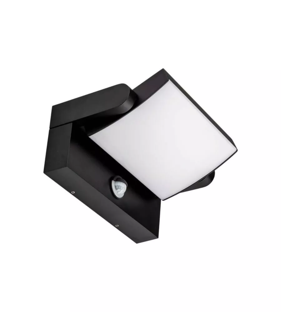 APPLIQUE LED SOLARE DA ESTERNO RETTANGOLARE VTAC NERO 4000K